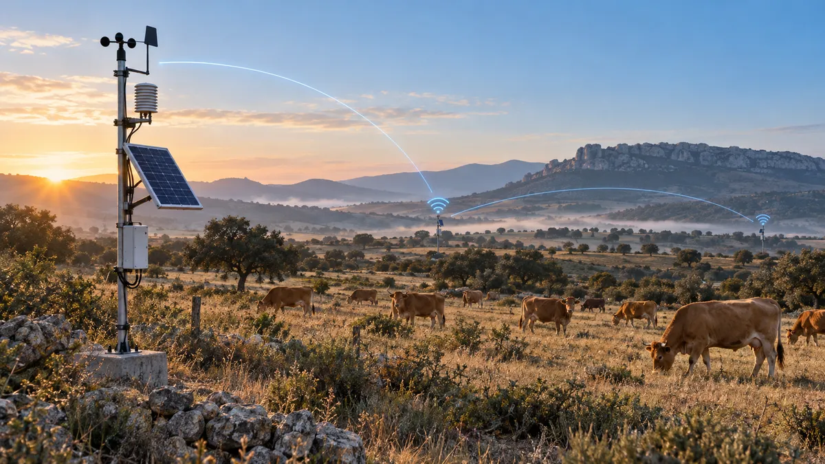 Imagen destacada del artículo: Ganadería extensiva conectada: diseñar una red de monitorización para un territorio irregular